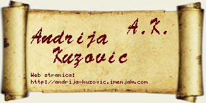 Andrija Kuzović vizit kartica